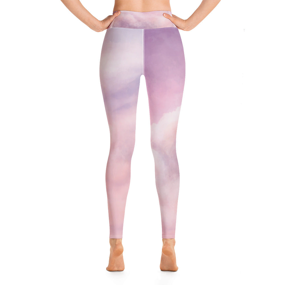 SHE REBEL - Pink Clouds Yoga Leggings